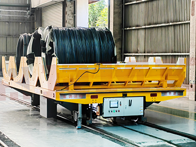 Voziček za prenos tuljave avtomatiziran električni voziček za prenos tirnic