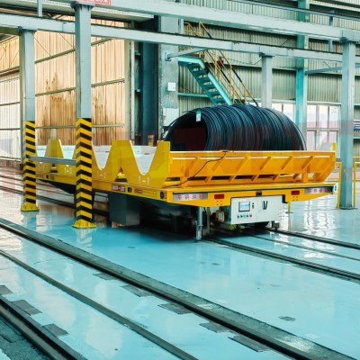 10 ton v obliki črke V RGV avtomatizirani voziček za prenos železnic